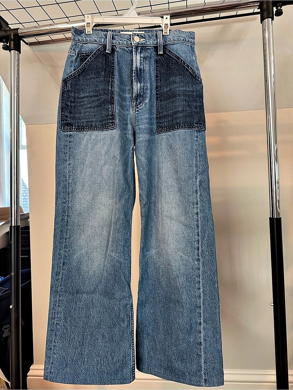 Mother Superior Wide Leg Cotton Jeans Waist 26 Like New